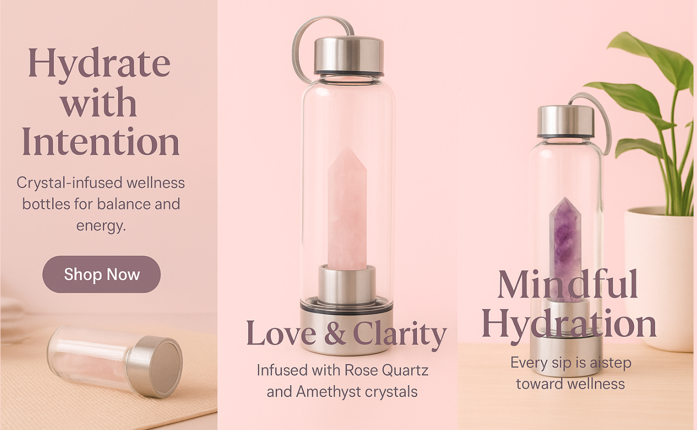 Crystal Infused Wellness Bottle Mobile